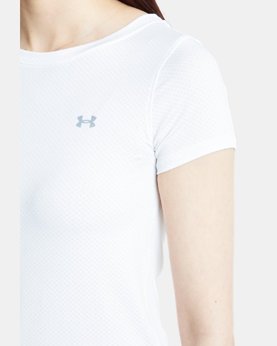 Women's HeatGear® Armour Short Sleeve, White, pdpMainDesktop image number 5